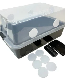 Grower's Select Große Pilzzucht-Monotub-Fruchtkammer mit Filterscheiben und Auskleidung 66Q