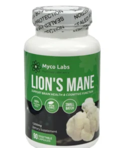 Myco Labs Lion's Mane Vollwert-Nahrungsergänzungsmittel 1.000 mg pro Portion (90 Kapseln)