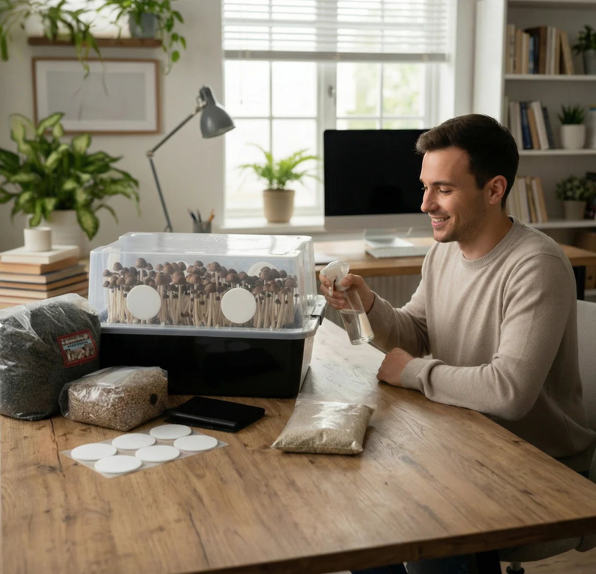 Komplettes 44Q Monotub Bulk Spawn & Cover Kit