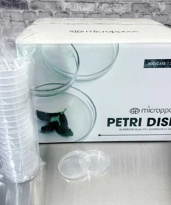 Microppose Wiederverwendbare, autoklavierbare Petrischalen 90 mm x 15 mm mit belüftetem Deckel, steril (500er-Packung)