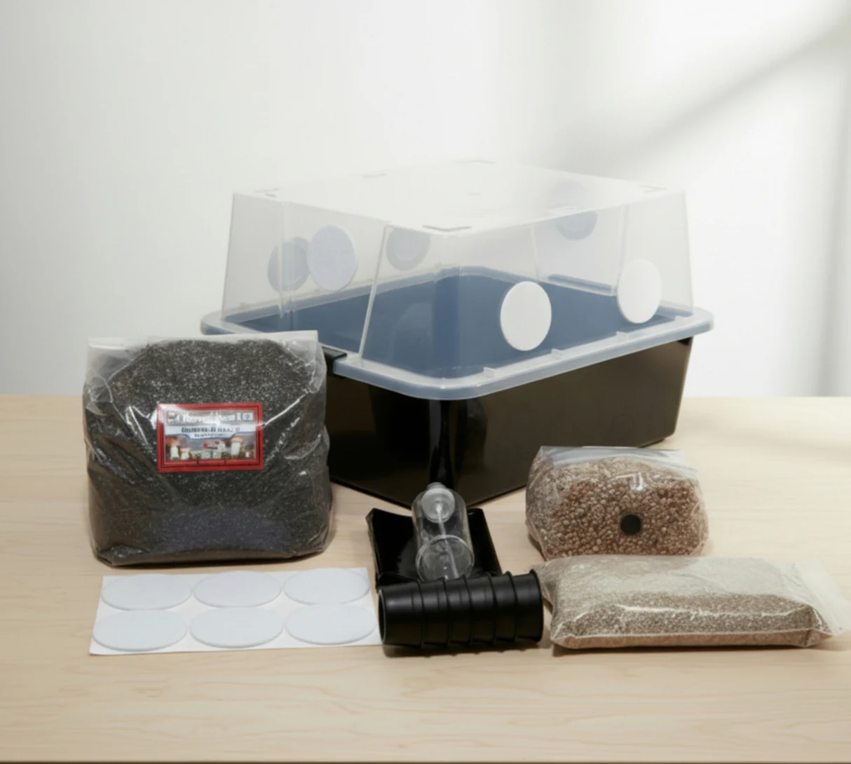 Komplettes 44Q Monotub Bulk Spawn & Cover Kit