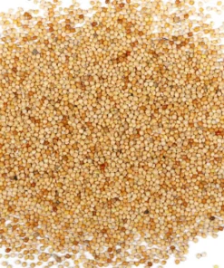 Weiße Hirse in großen Mengen