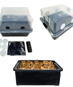 Grower's Select Große Pilzzucht-Monotub-Fruchtkammer mit Filterscheiben und Auskleidung 66Q